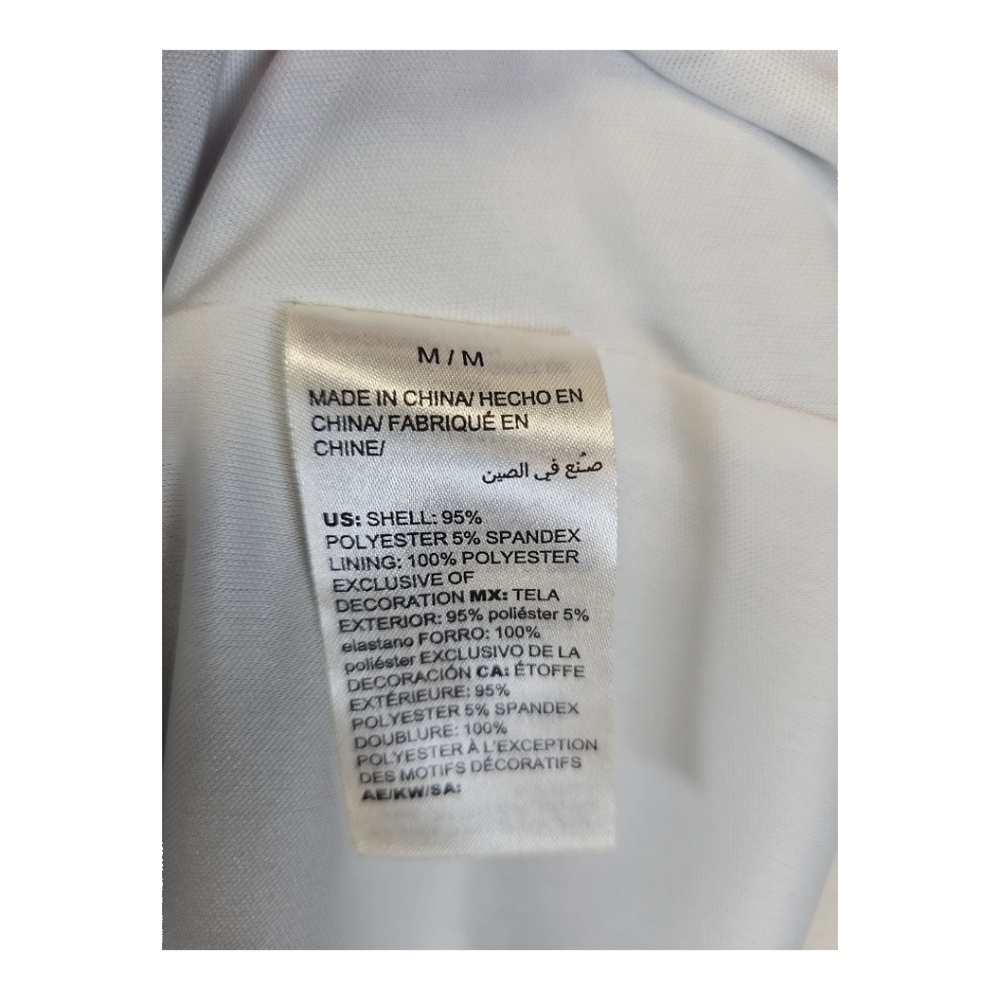 White House Black Market Sleeveless Embroidered Neck Knit Lined Blouse M - Picture 6 of 6